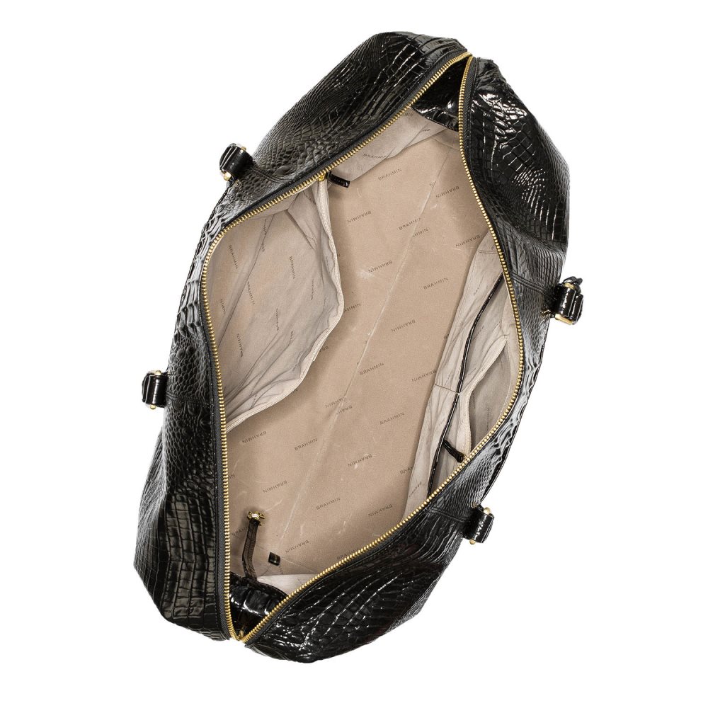 Brahmin Duxbury Weekender | Black Leather Weekend Bag ID:Brahmin-202677