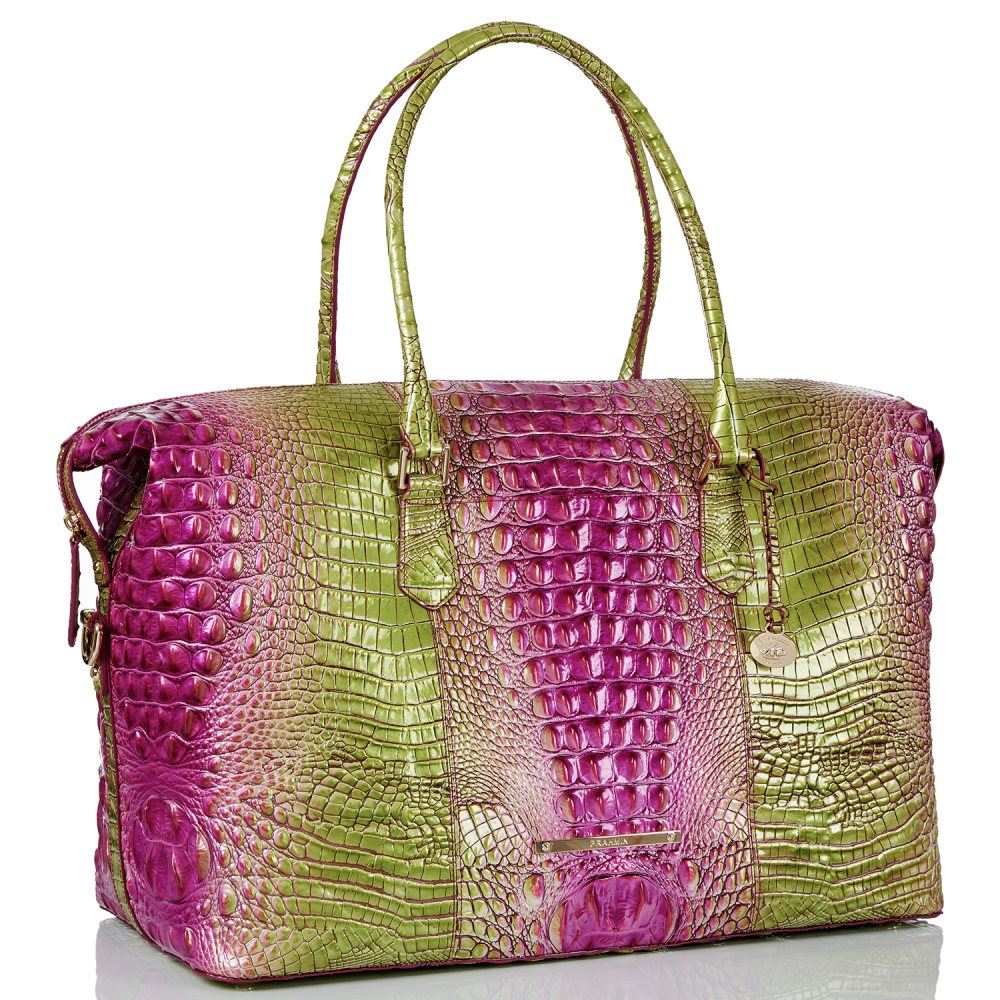 Brahmin Duxbury Weekender Limeade Ombre Melbourne ID:Brahmin-202685