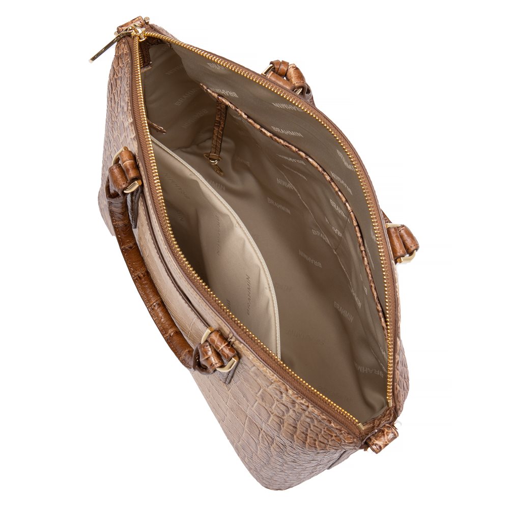 Brahmin Large Duxbury Satchel Tan Harmon ID:Brahmin-203100