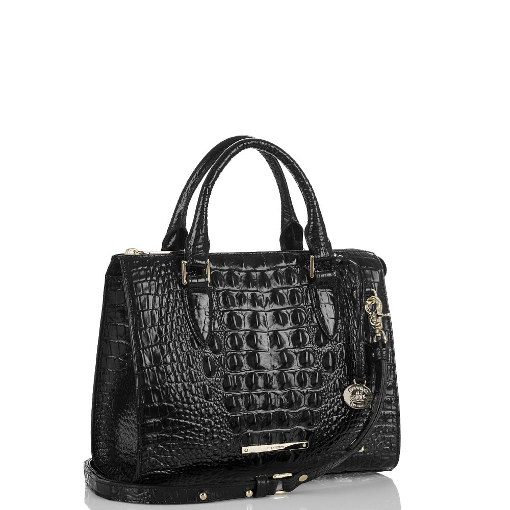 Brahmin Anywhere Convertible Black Satchel Handbag ID:Brahmin-203106