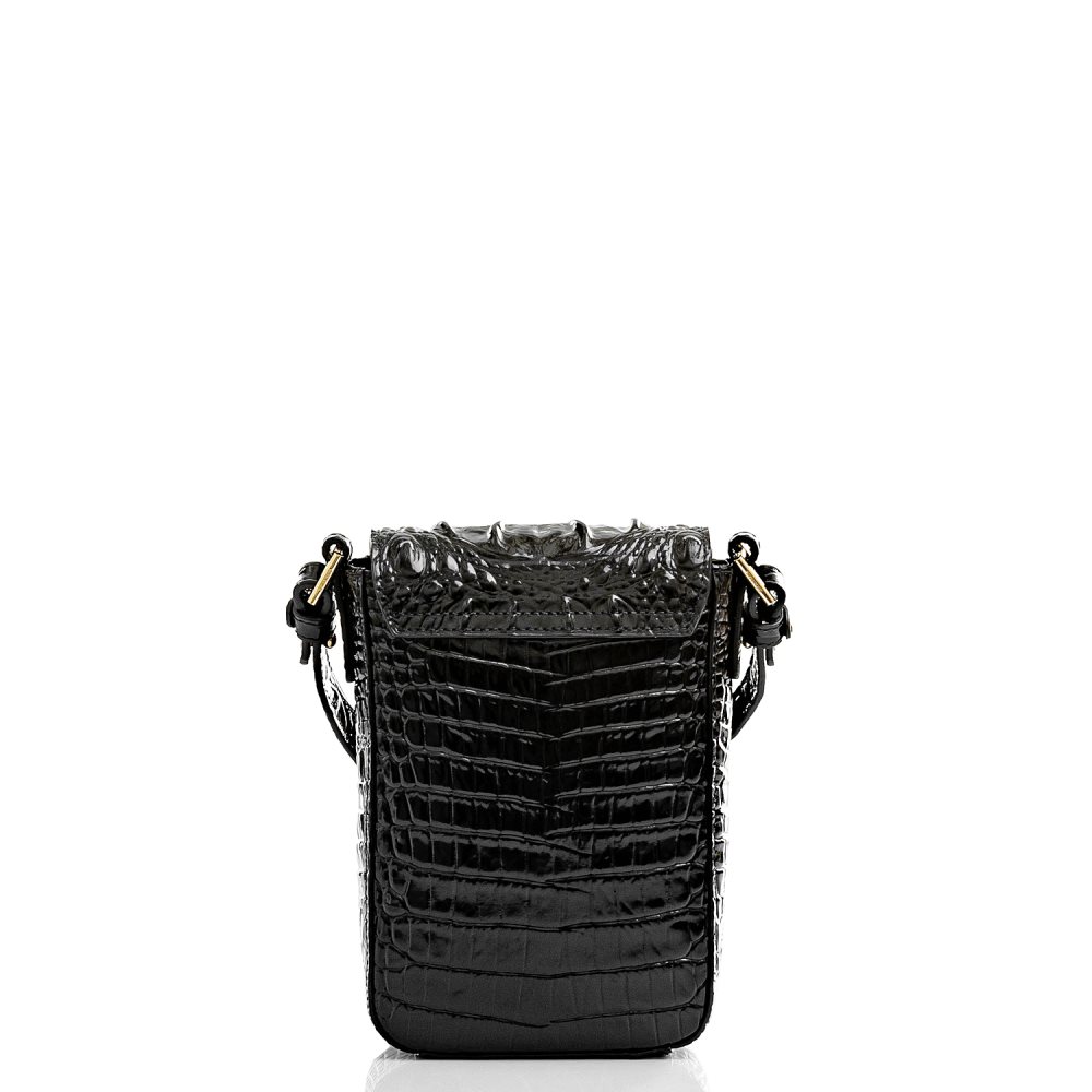 Brahmin Sasha Lightweight Black Leather Crossbody Bag ID:Brahmin-203287