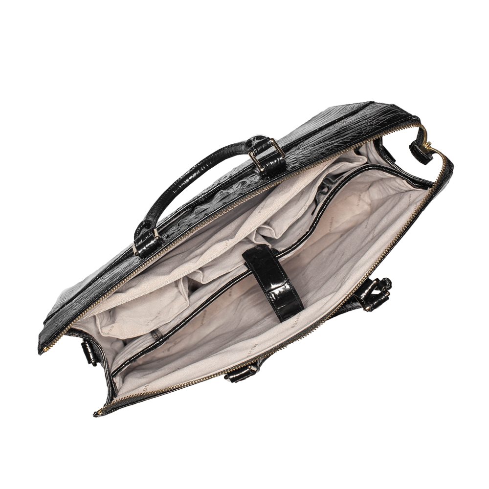 Brahmin Leather Business Tote Bag | Black Melbourne ID:Brahmin-203469