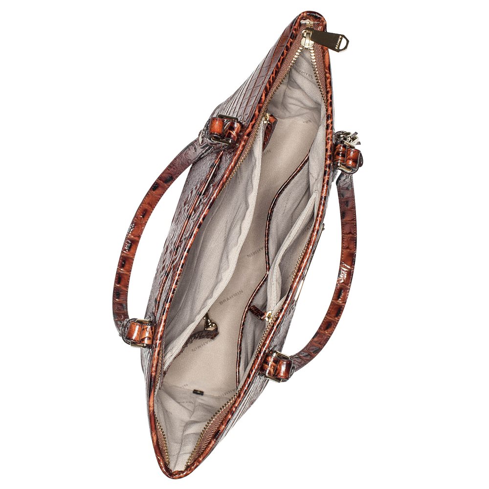 Brahmin Medium Asher Tote Handbag | Pecan Melbourne ID:Brahmin-202761