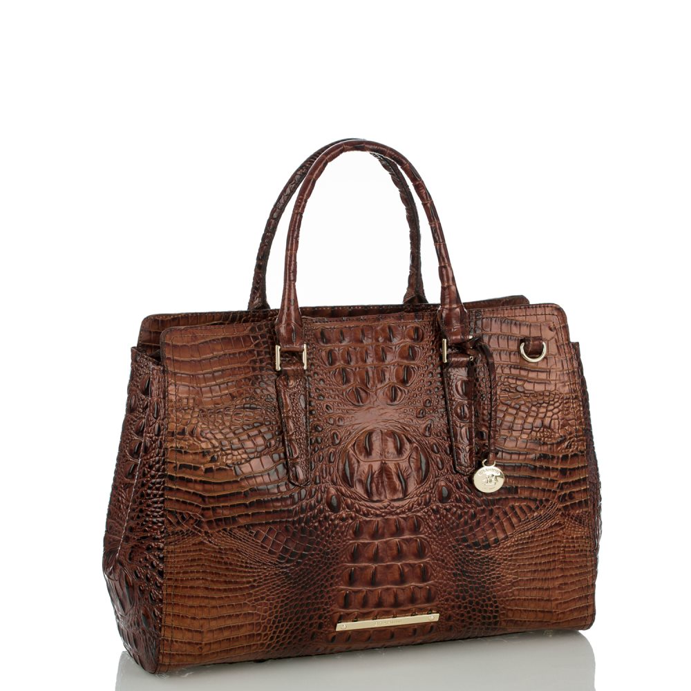 Brahmin Finley Leather Carryall Bag | Pecan Melbourne ID:Brahmin-203111