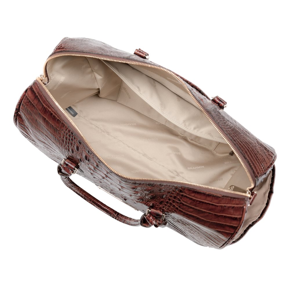 Brahmin Spencer | Brown Leather Weekend Duffle Bag ID:Brahmin-202696