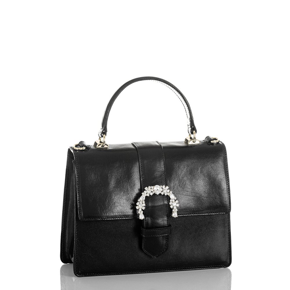 Brahmin Luxe Mini Francine Black Topsail ID:Brahmin-202532