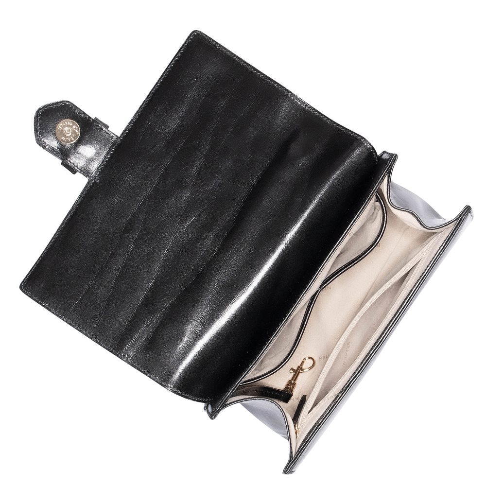 Brahmin Luxe Mini Francine Black Topsail ID:Brahmin-202532