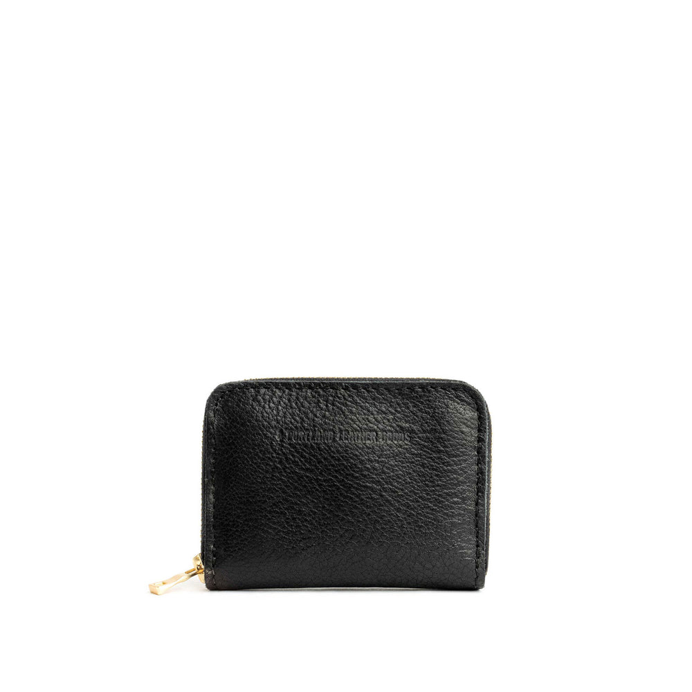 Portland Small Zip Wallet - Pebbled black