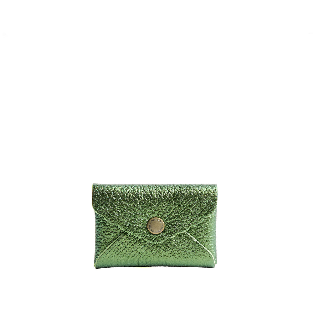 Portland Mini Daisy Wallet - Metallic Greench